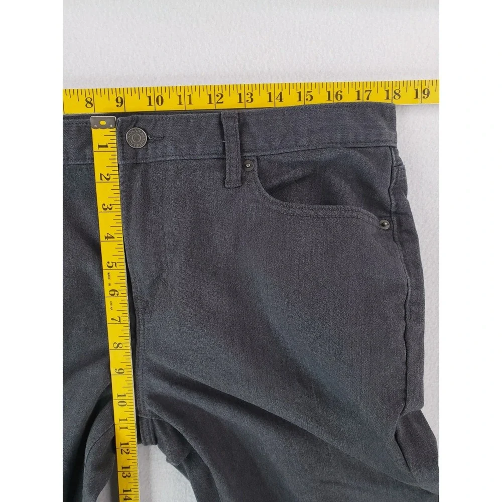 Banana Republic Jeans Men 35x28* Gray Travel Pant Athletic Tapered Stretch Denim